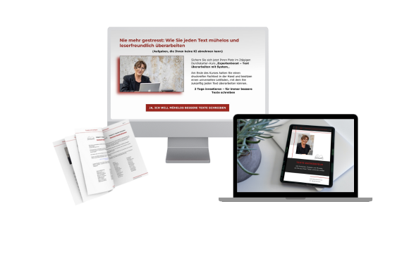 Mockup SP Expertenboost Mockup Kurs Texte überarbeiten mit System - Endlich gute Fachtexte